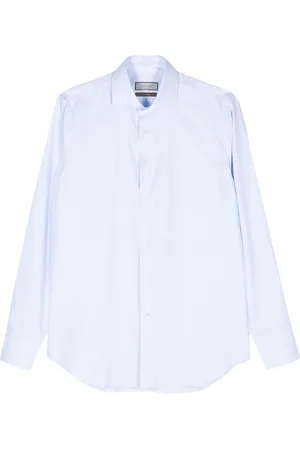 CANALI Heren, Overhemden, Blauw, Maat: XL Katoen