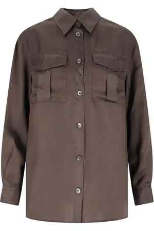 Aspesi Dames, Blouses & Shirts, Bruin, Maat: 3XS