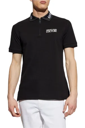 VERSACE Heren, Tops, Zwart, Maat: M Katoen