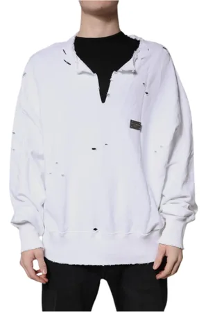 Dolce & Gabbana Heren, Sweatshirts & Hoodies, Wit, Maat: L Katoen