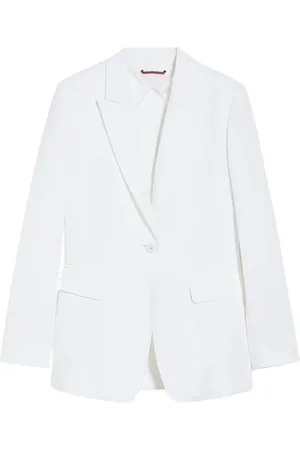 Max Mara Dames, Jassen, Wit, Maat: S Linnen