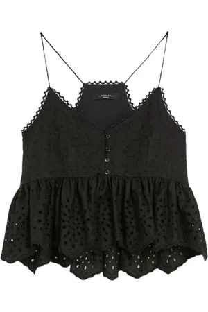 Max Mara Dames, Tops, Zwart, Maat: M Katoen