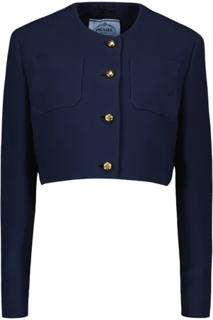 Prada Dames, Jassen, Blauw, Maat: XS Zijde