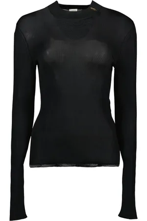 Saint Laurent Dames, Truien, Zwart, Maat: S Wol