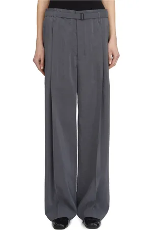 LEMAIRE Dames, Broeken, Grijs, Maat: XS Zijde