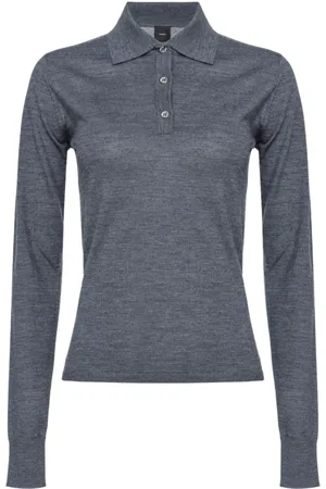 Pinko Dames, Tops, Grijs, Maat: L Wol