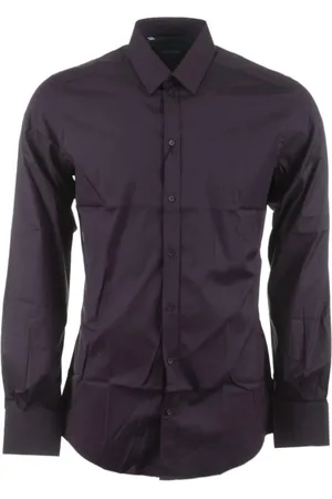 Dolce & Gabbana Heren, Overhemden, Paars, Maat: 2XL Katoen