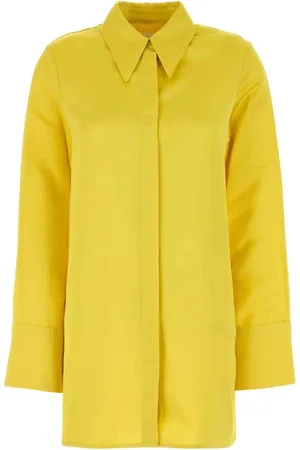 Jil Sander Dames, Blouses & Shirts, Geel, Maat: XS Satijn