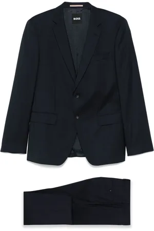 HUGO BOSS Heren, Pakken, Blauw, Maat: 2XL Wol
