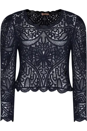 Twin-Set Dames, Tops, Blauw, Maat: XL Poliester