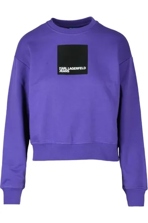 Karl Lagerfeld Dames, Sweatshirts & Hoodies, Paars, Maat: L Katoen