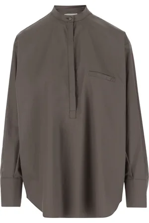 Sa Su Phi Dames, Blouses & Shirts, Bruin, Maat: S Katoen
