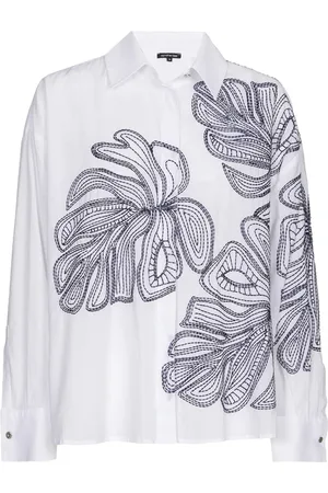 Caroline Biss Dames, Blouses & Shirts, Wit, Maat: 3XL Katoen
