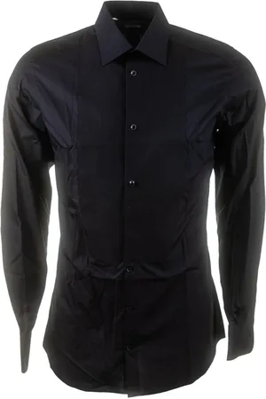 Dolce & Gabbana Heren, Overhemden, Zwart, Maat: M Katoen
