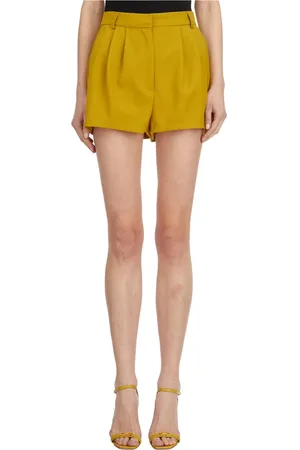 Elisabetta Franchi Dames, Korte broeken, Geel, Maat: M Wol