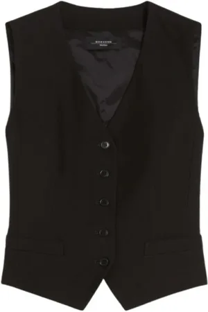 Max Mara Dames, Jassen, Zwart, Maat: S Linnen