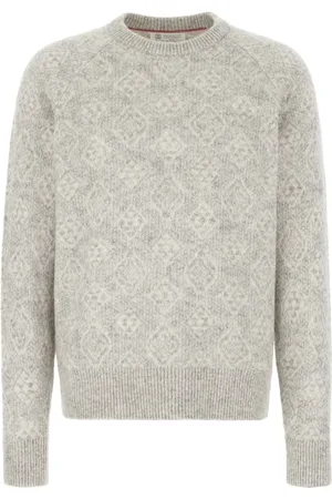 Brunello Cucinelli Heren, Truien, Grijs, Maat: XL Katoen