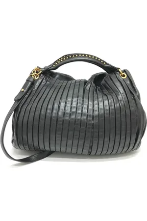 Miu Miu Dames, Pre-owned, Zwart, Maat: ONE Size Leer