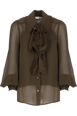 ZIMMERMANN Dames, Blouses & Shirts, Bruin, Maat: L Viscose