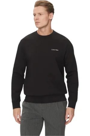 Calvin Klein Heren, Sweatshirts & Hoodies, Zwart, Maat: L Katoen