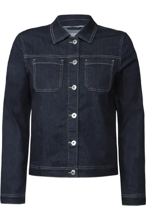 CECIL Dames, Jassen, Blauw, Maat: S Denim