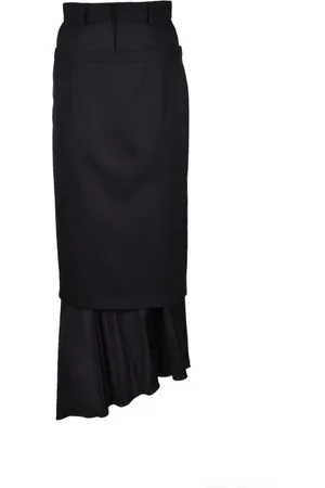 Maison Margiela Dames, Rokken, Zwart, Maat: M Wol