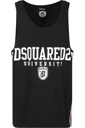 Dsquared2 Heren, Tops, Zwart, Maat: L Katoen