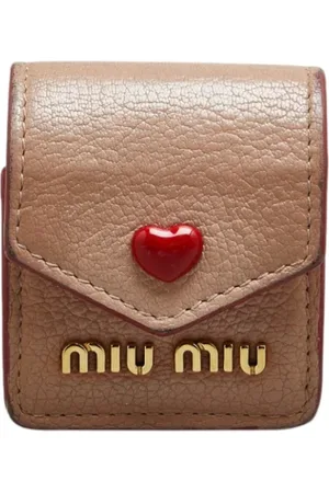 Miu Miu Dames, Pre-owned, Roze, Maat: ONE Size Leer