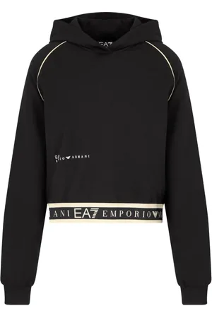 EA7 Dames, Sweatshirts & Hoodies, Zwart, Maat: XS Poliester