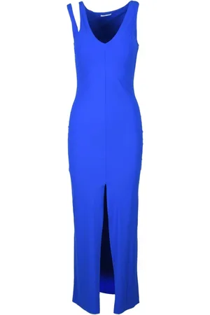 Patrizia Pepe Dames, Jurken, Blauw, Maat: S Polyamide