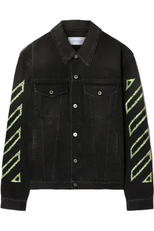 OFF-WHITE Heren, Jassen, Zwart, Maat: L Denim