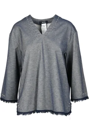Max Mara Dames, Blouses & Shirts, Zwart, Maat: M Katoen