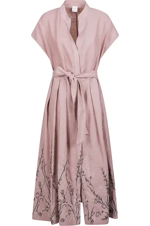 ELEVENTY Dames, Jurken, Roze, Maat: S Linnen
