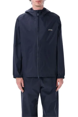 A.P.C. Heren, Jassen, Blauw, Maat: L Zijde
