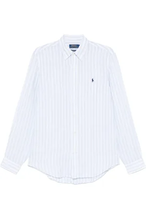 Ralph Lauren Heren, Overhemden, Blauw, Maat: XL Linnen