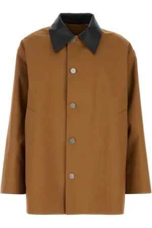 Jil Sander Heren, Jassen, Bruin, Maat: M Katoen