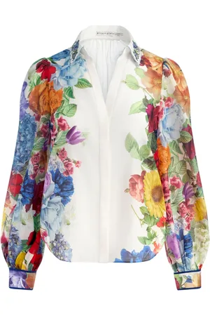 ALICE+OLIVIA Dames, Blouses & Shirts, Veelkleurig, Maat: L Katoen