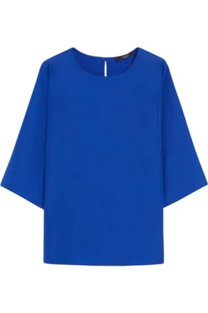 Max Mara Dames, Blouses & Shirts, Blauw, Maat: M Zijde