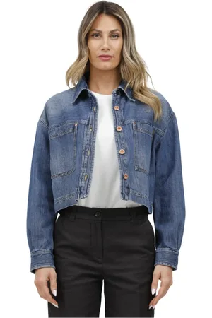 Aspesi Dames, Jassen, Blauw, Maat: 2XS Denim