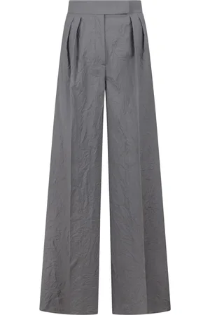 Max Mara Dames, Broeken, Grijs, Maat: XS Wol