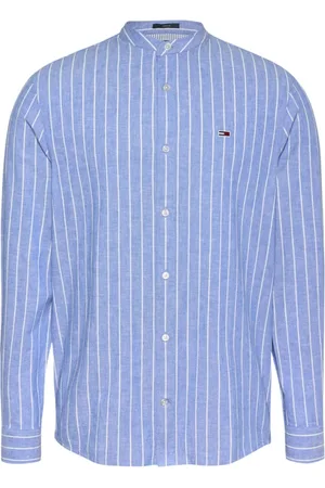 Tommy Hilfiger Heren, Overhemden, Blauw, Maat: M Linnen