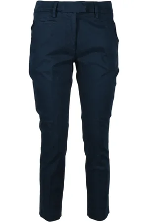 Dondup Dames, Broeken, Blauw, Maat: W27 Katoen