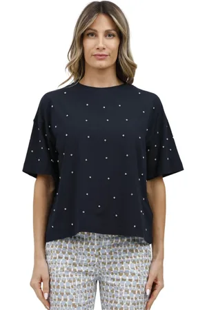 ALPHA STUDIO Dames, Tops, Blauw, Maat: S