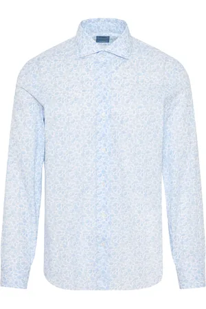 BARBA Heren, Overhemden, Blauw, Maat: 2XL Katoen