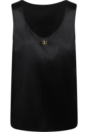 Dolce & Gabbana Dames, Tops, Zwart, Maat: M Satijn
