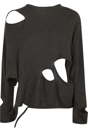 YOHJI YAMAMOTO Dames, Truien, Bruin, Maat: M Wol