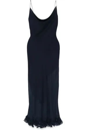 ROTATE Dames, Jurken, Blauw, Maat: S Chiffon
