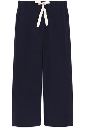 Max Mara Dames, Broeken, Blauw, Maat: L Katoen