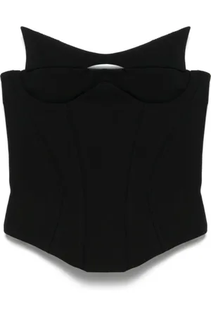MUGLER Dames, Tops, Zwart, Maat: XS