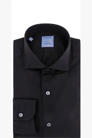 BARBA Heren, Overhemden, Zwart, Maat: 2XL Katoen